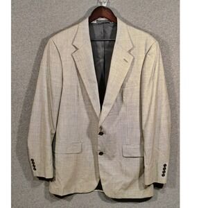 Gerald Austin Bond Street London Men Black White Wool Houndstooth Sport Coat 40R